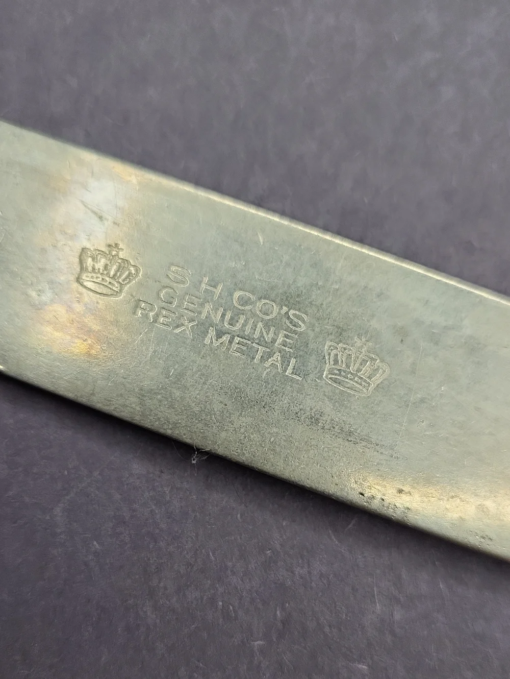 Stainless Butter Knife with Embossed Maker's Mark - Silver Tone